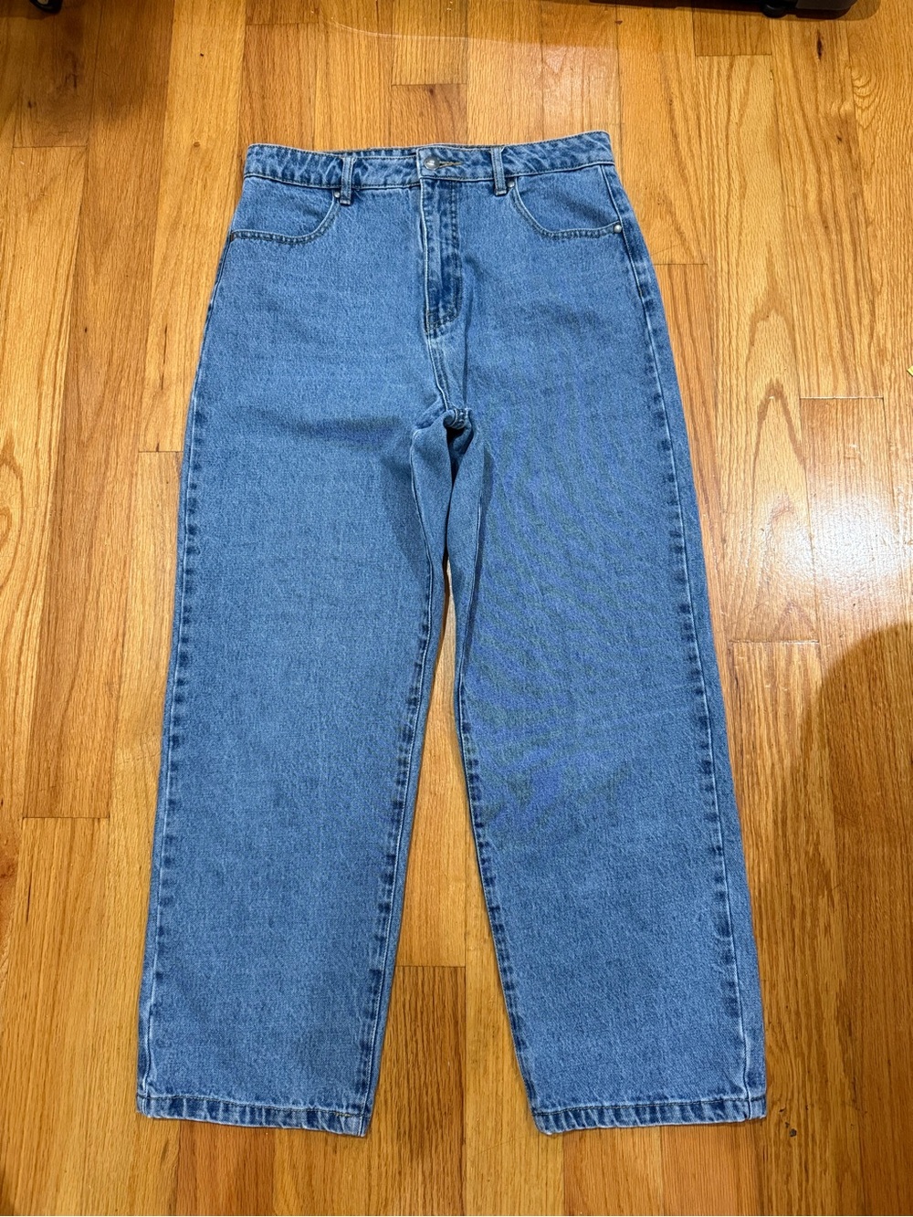 AFENDS Women's Wide Leg Baggy Denim Jeans Medium Wash Blue Size 8
